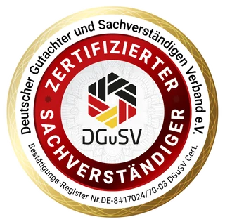 DGuSV Siegel Zertifizierter Sachverständiger: Samy Hamideh
