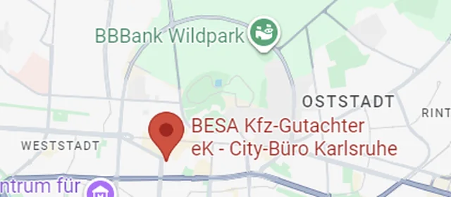 Standort BESA Kfz-Gutachter Karlsruhe-Innenstadt